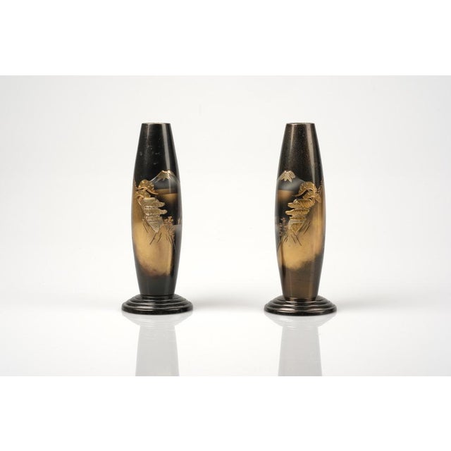 Meiji Bronze Vases from Kyoto, 1920s, Set of 2 For Sale - Image 11 of 11