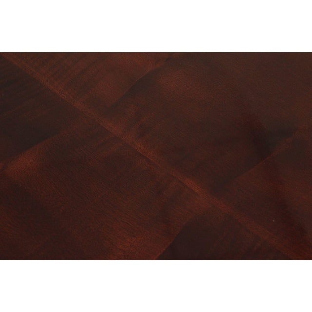 Black Henredon 'Scene Three' Oval Expandable Black Lacquered And Burl Walnut Dining Table For Sale - Image 8 of 12