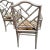 Vintage Chippendale Faux Bamboo Arm Chairs - a Pair For Sale - Image 6 of 8