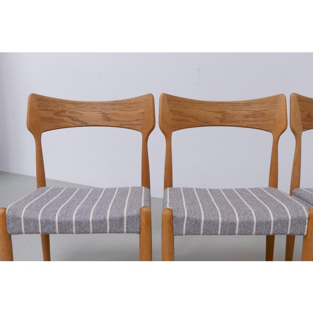 Danish Modern Oak Dining Chairs by Bernhard Pedersen & Son 1960s, Set of 4 For Sale - Image 15 of 18