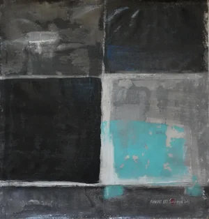 "Amaze XXI" Contemporary Abstract Mixed-Media Painting