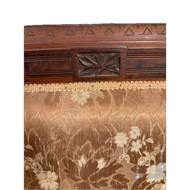 19th Century Victorian Eastlake Carved Walnut Upholstered Side Chair For Sale - Image 17 of 18