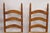 Early 20th Century Antique Ladderback Primitive Rustic Oak Wood Rush Seat Dining Chairs - Set of 4 For Sale - Image 5 of 11