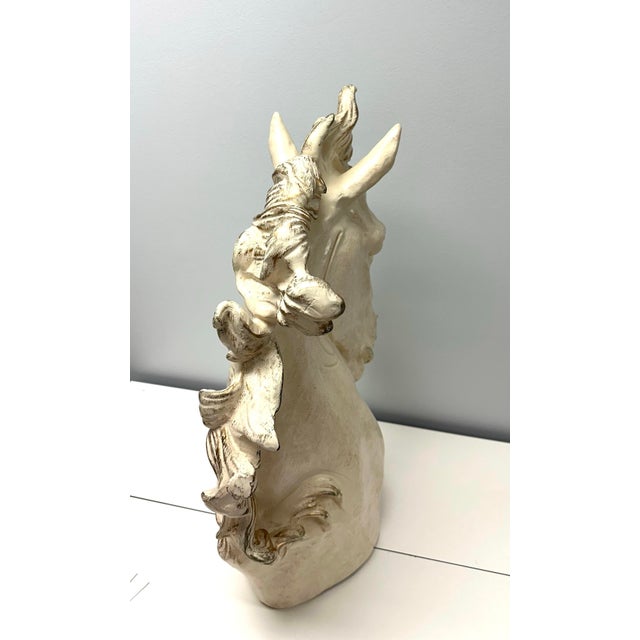 1970s Vintage Plaster Horse Head Sculpture For Sale - Image 5 of 8