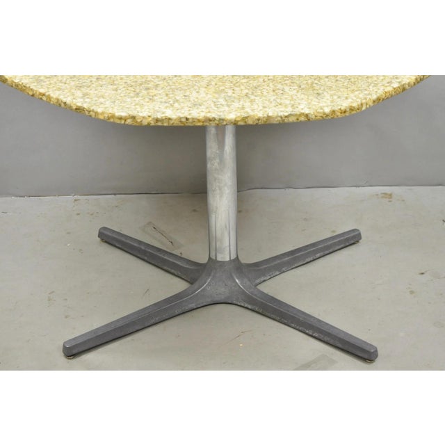 Mid Century Modern Seashell Resin Top Aluminum Propeller Base Dining Table For Sale In Philadelphia - Image 6 of 16