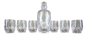 New Whisky Set from Bohemia Poland, Set of 7