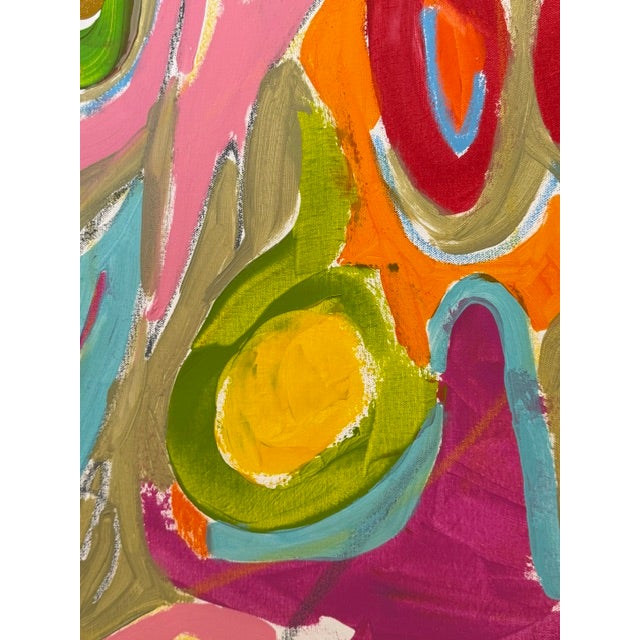 Modern Pink Abstract Expressionist Painting by Kammy For Sale In Atlanta - Image 6 of 8