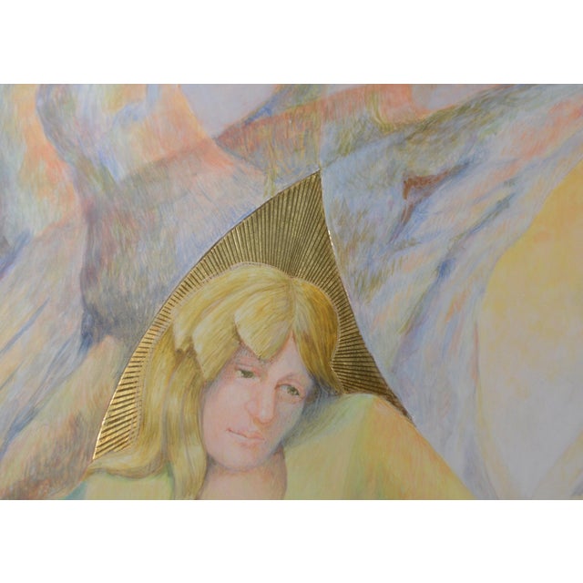 R. Luis Monllao, Serene Abundance, Original Watercolor & Mixed Media Painting For Sale - Image 6 of 11