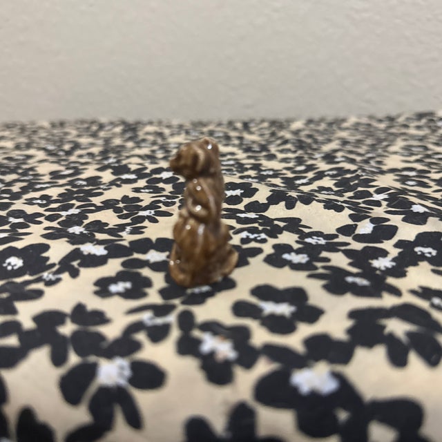 Boho Chic Vintage Wade Whimsy Brown Monkey on Branch Figurine - Made in England For Sale - Image 3 of 7