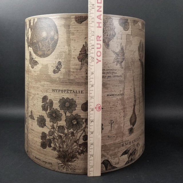 Vintage Stiffel Drum Barrel Shade Botanical Garden Cyrus Clark For Sale - Image 9 of 12