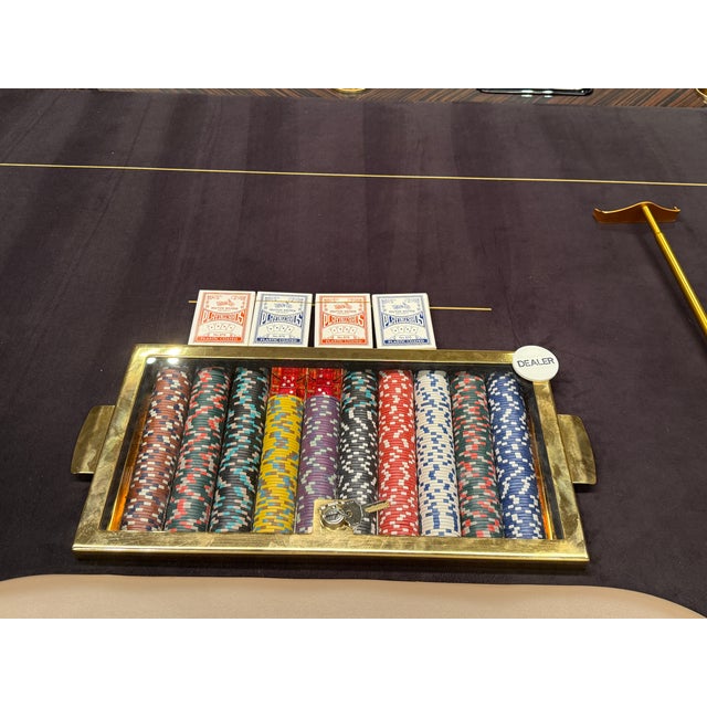 Cavicchi – “Sivace Billard” Poker Table + 9 Nouveau Chairs, Est. For Sale - Image 11 of 17