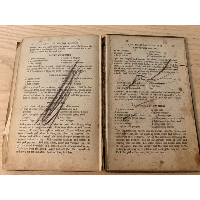 Green 1929 New Delineator Recipe Cook Book Hc 1st Edition American Culinary History For Sale - Image 8 of 16