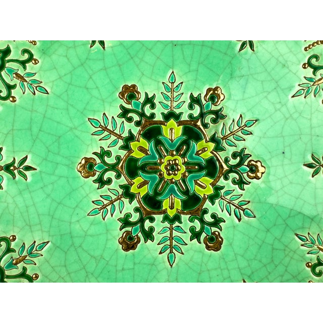 A striking vintage Longwy enamel plate featuring the rare “Chevreuse” décor designed by Maurice‑Paul Chevallier. Executed...