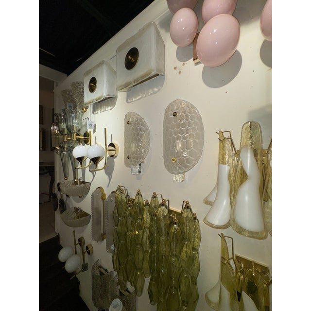 Pair of Murano Glass Turtle Shell Sconces. These sconces are wired and ready to go. Perfect for today's transitional...