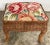 Vintage Wicker Stool With Floral Needlepoint For Sale - Image 9 of 10