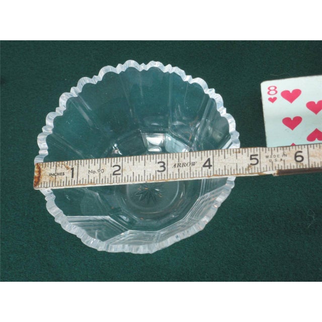 Transparent Early 20th Century Finger Nut Candy Bowls Scandinavian Signed Kosta Boda, Cut Crystal Clear - a Pair} For Sale - Image 8 of 12