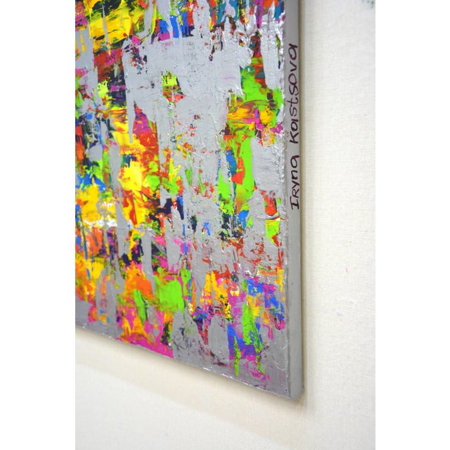 Abstract "Expression With Silver 12." Original Painting For Sale - Image 3 of 9