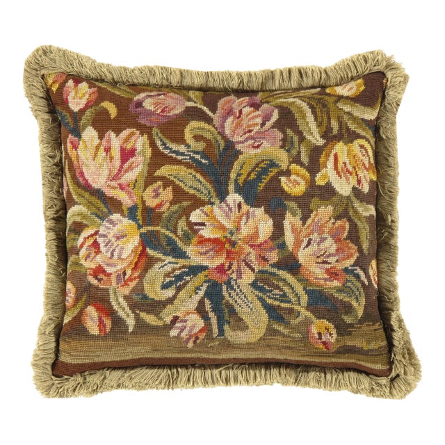 STORE BOUGHT IS FINE NEEDLEPOINT PILLOW
