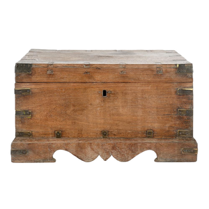 Wooden Marine Chest with Brass