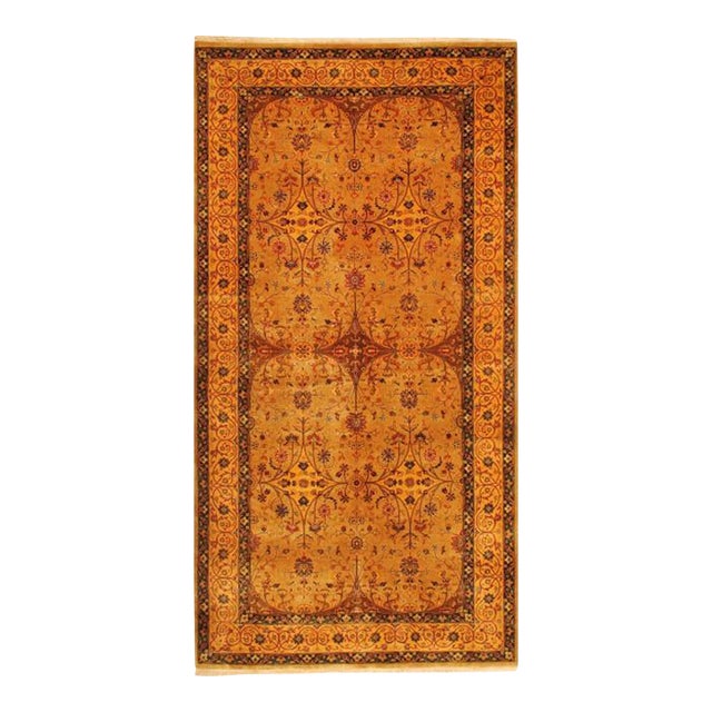 Pasargad DC Brown Fine Persian Tabriz Design Runner For Sale