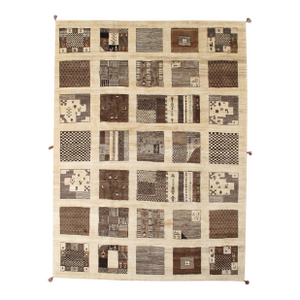 Vintage Hand-Knotted Persian Gabbeh Rug 8'2" X 11'1"