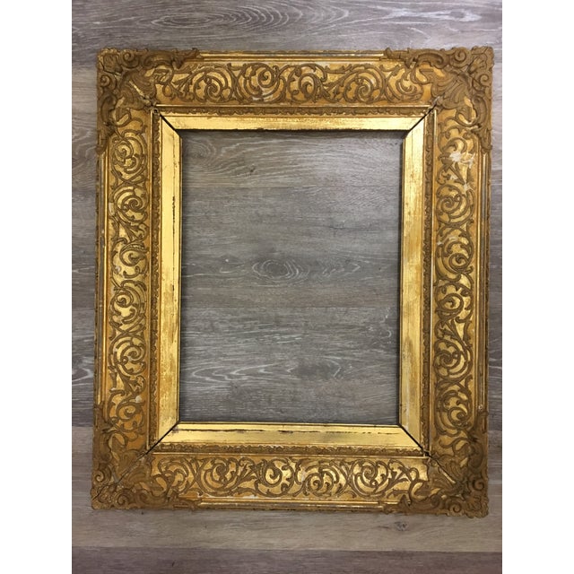 19th Century Gold Gilded Frame | Chairish