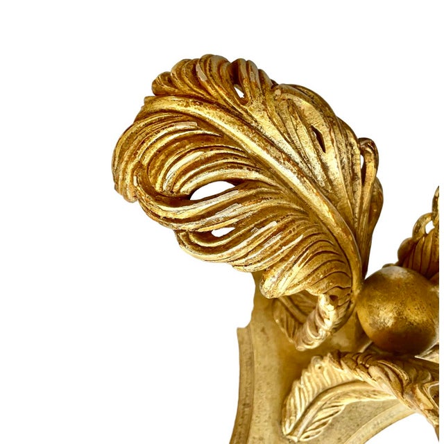 Mid 20th Century Italian Giltwood Side Table With Glass Top For Sale - Image 10 of 10