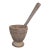 Old African Dogon Hand Carved Wood Oversized Mortar and Pestle For Sale