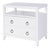 Highbury 28 in. W Rectangular Wood 2 Drawer Nightstand with Open Shelf, Smooth White For Sale
