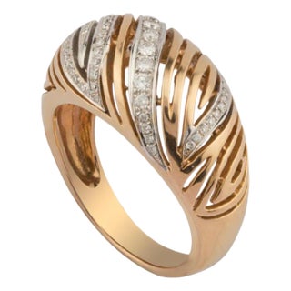 Natural Diamond Ring with 0.51 Carats Diamond in 18k Gold For Sale