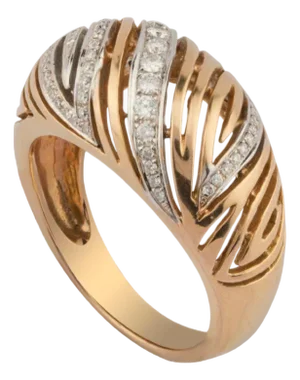 Natural Diamond Ring with 0.51 Carats Diamond in 18k Gold