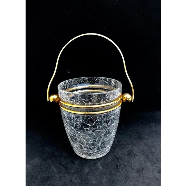 1960s Shaker and Ice Bucket in Gilt from Val Saint Lambert, 1960s, Set of 2 For Sale - Image 5 of 6