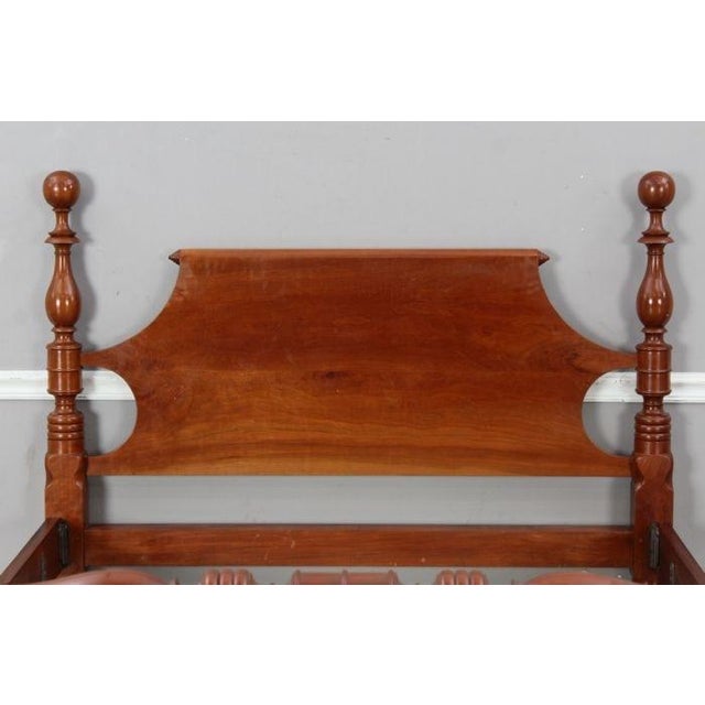 Mid 20th Century Vintage Campbellsville Full Size Solid Cherry Low Post Cannonball Bed Chairish