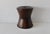 Vintage Sculptural Dark Bamboo Rattan Hourglass Bowtie Pedestal Table For Sale - Image 10 of 15