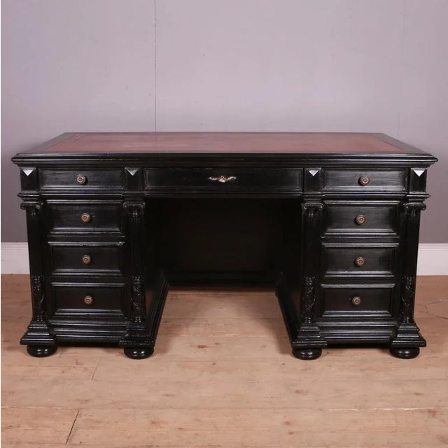 German Ebonised Desk For Sale - Image 11 of 11