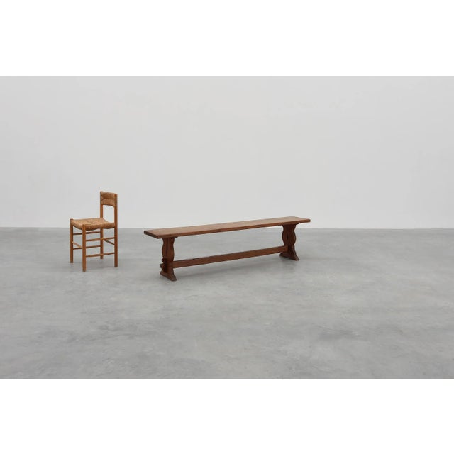 France / 1900 / bench / oak / Rustic / French Provincial A rustic bench with very nice patina in oak wood, crafted around...