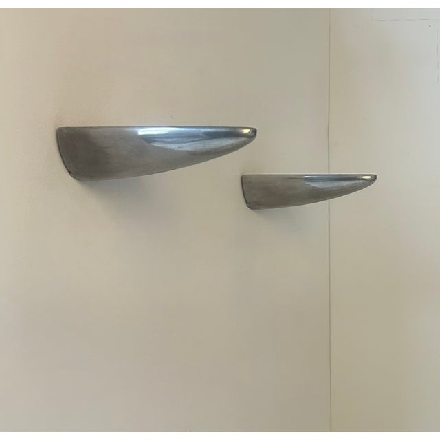 Metal Vintage Wall Lights in Cast Aluminum, France, 1980, Set of 2 For Sale - Image 7 of 7