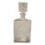 1960s Mid-Century Modern Diamond Point Clear Glass Decanter With Square Stopper For Sale