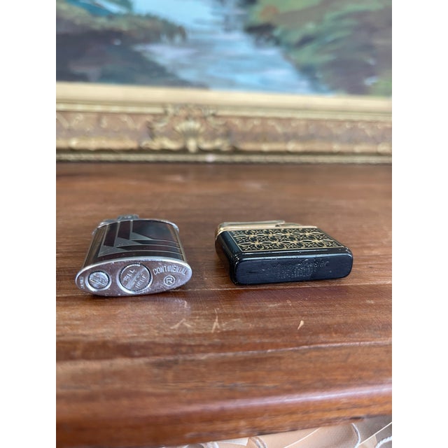 Mid 20th Century Pair of Vintage Tabletop Lighters - Art Deco CMC Continental and Mid-Century Prince Lighter Japan. For Sale - Image 5 of 10