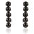 Victorian Victorian Style 147.37 Ct Black Star Cabochon Tennis Necklace With Drop Earrings Set - 3 Pieces For Sale - Image 3 of 15