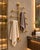 Brass Wall Mounted Towel Rack | Vertical Multi-Arm Towel Holder | Luxury Bathroom Decor | Modern Brass Towel Bar With Finials 36 Inches For Sale - Image 9 of 11