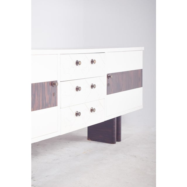 Vintage Portuguese Sideboard in Painted White, 1920 For Sale - Image 4 of 11