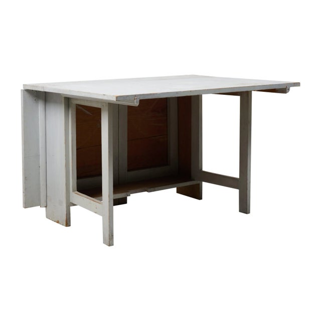 Antique Northern Swedish Gustavian Light Drop-Leaf Table For Sale - Image 11 of 11