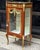 2020s Louis XV Marquetry Bedside Cabinet With Glass Door, Marble Top & Gold Accents For Sale - Image 5 of 9