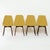 Teak Dining Chairs with Yellow Vinyl Upholstery by Van Os, 1950s, Set of 4 For Sale - Image 6 of 12