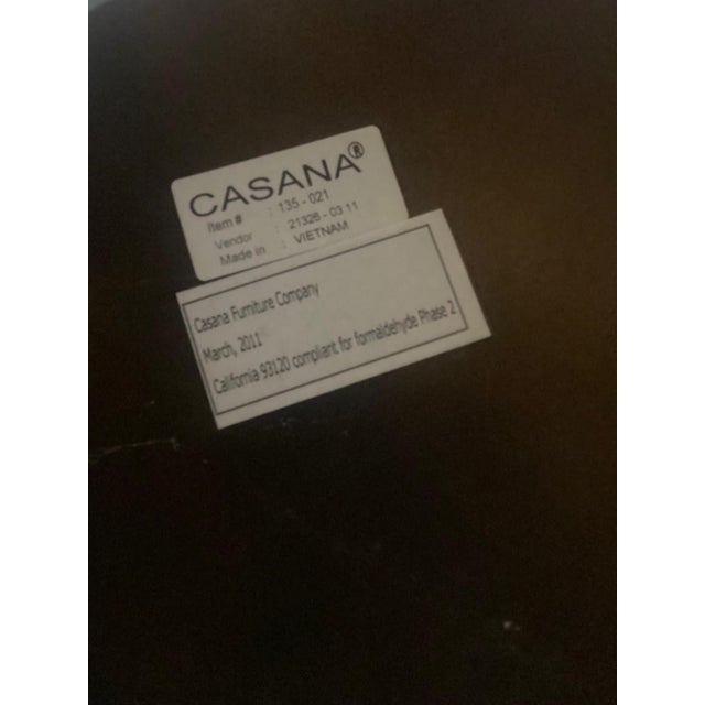 2010s Casana Matching Round Coffee Table + End Table Set - Dark Wood For Sale - Image 5 of 5