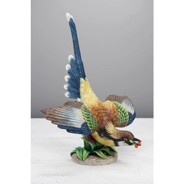 Stunning Life-Size Blue Bird Porcelain Sculpture, 1970s, Vista Alegre, Portuguese For Sale - Image 13 of 13