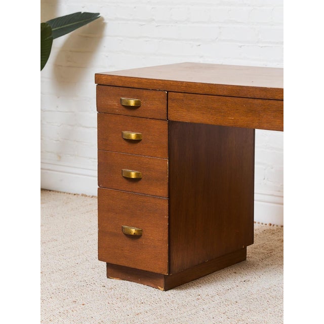 1940’s Art Deco Mahogany Desk For Sale - Image 11 of 12
