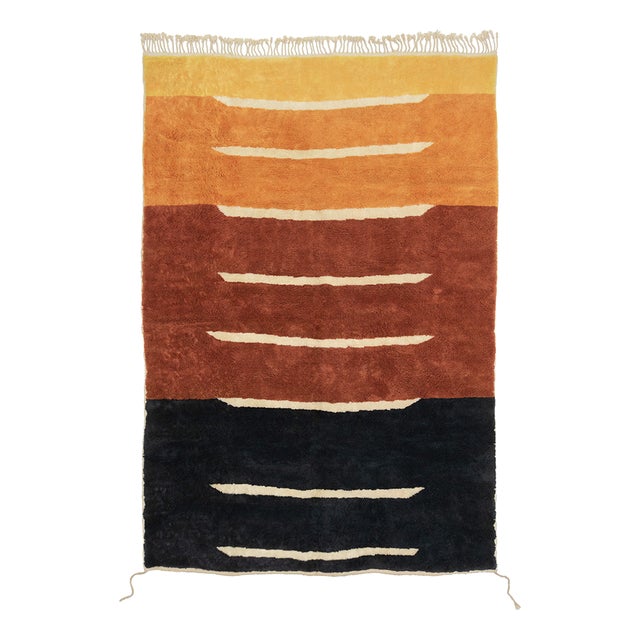 Hand-Knotted Wool Rug by Azele Studio For Sale