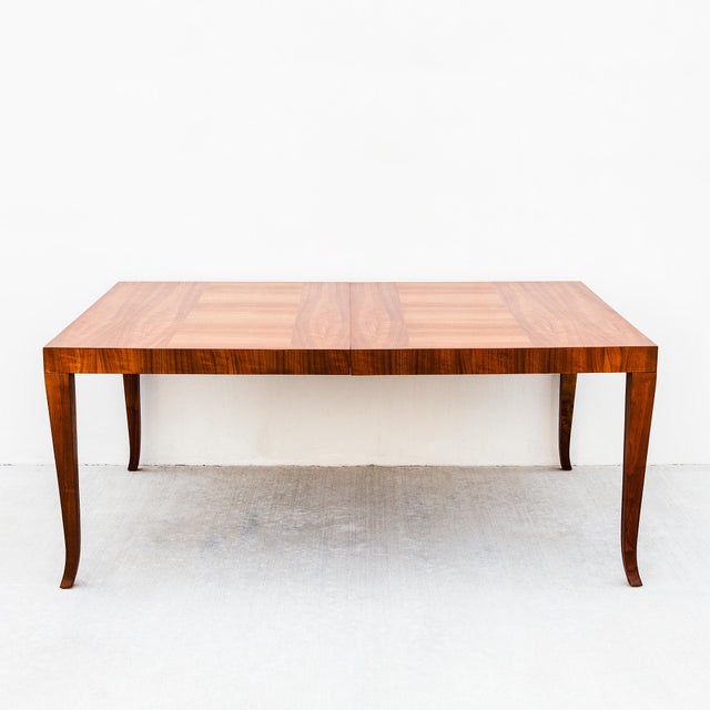 Restored 1950s T. H. Robsjohn-Gibbings for Widdicomb Walnut Dining Table For Sale - Image 9 of 15